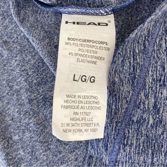 Head Dri Fit Tee Shirt size Slim Large Blue - Picture 5 of 16